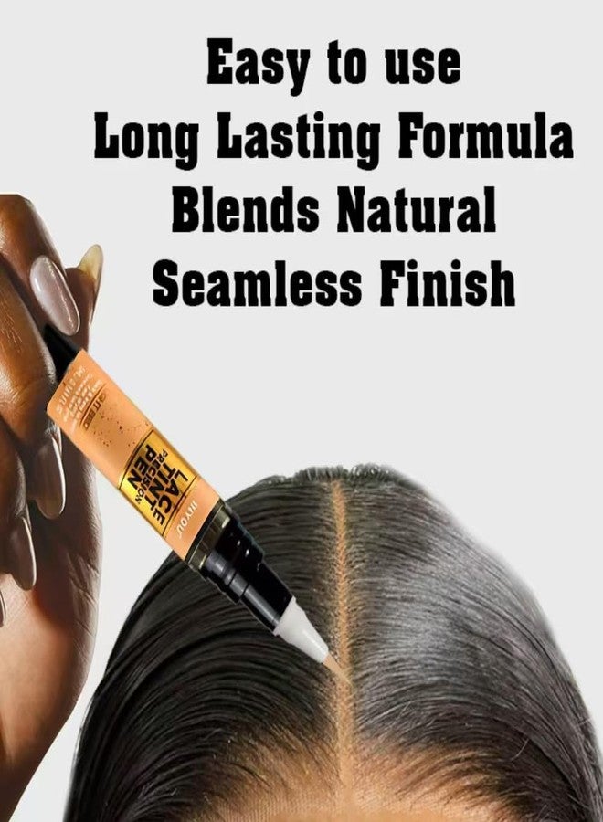 MATEPLEX Lace Tint Precision Pen Wig Lace Tint with Brush Applicatior, Easy to use, Long Lasting Formula, Blends Natural, Seamless Finish Waterproof Effect (2 pcs, Light Brown) - Image 4