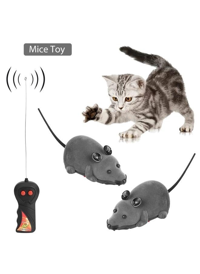 Wireless Remote Control Mouse,Remote Control Toy for Cats, Electronic Rat Toy for Kitten Funny Chasing Simulation Animal Toys Pet Novelty Gift(Gray)  - Image 3