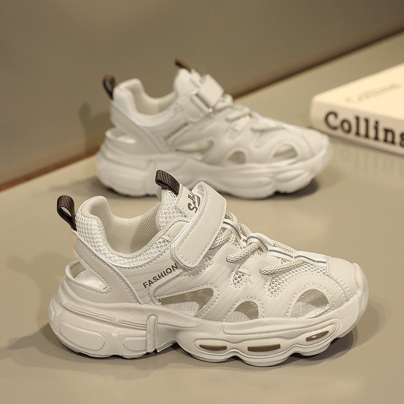 Boys Sandals Summer Medium And Large Boys Baotou Mesh Children'S Shoes Children'S Beach Shoes Sports Sandals - Image 5