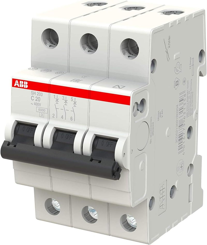 ABB Miniature Circuit Breaker - SH200-3P - C - 20 Ampere - Image 2