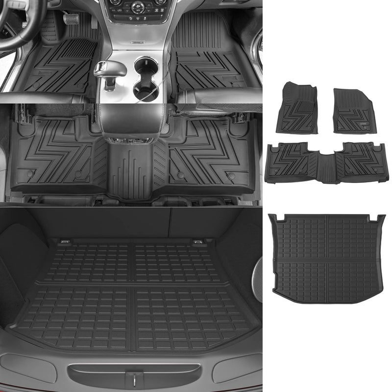 powoq Floor Mat Compatible with 20112021 Jeep Grand Cherokee Cargo Mat Floor Liner TPE Trunk Cargo Liner Replacement for 20112021 Jeep Grand Cherokee Accessories