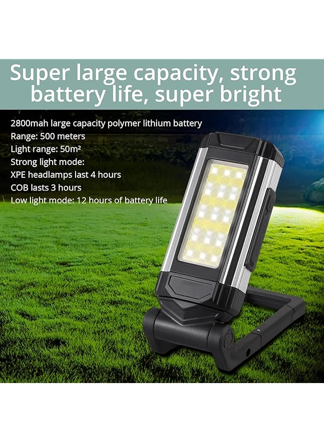 Bluejw Led Work Light Inspection Light Magnetic Torch Work Light Inspection Lamp 7 Modes Portable Flashlight Rotatable Foldable And With Hook Ipx6 Waterproof For Repair Emergency And Camping - Image 3