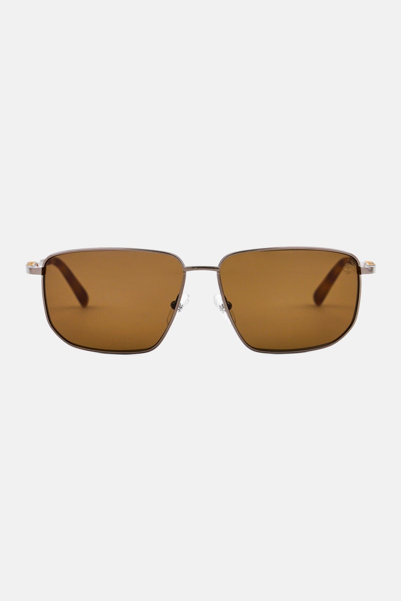 Timberland Men TB0001006H61 Square Sunglasses, Silver - Image 1
