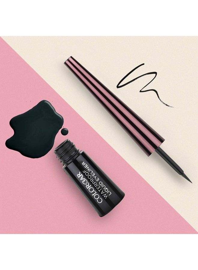 Colorbar Waterproof Liquid Eyeliner, Black - Image 4