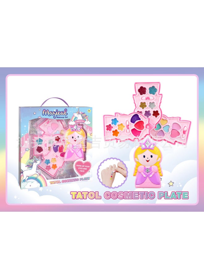 Special Makeup Toy Girl Princess Children's Cartoon Cute Dressing Lip Gloss Eye Shadow Safety Makeup Set-Specifications:2102G DIY Makeup - Image 1