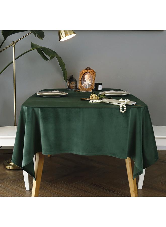 Bluejw Dark Green High-grade Gold Suede Tablecloth Light Luxury High-grade Nordic American Retro Dining Table Fabric Rectangular - Image 2