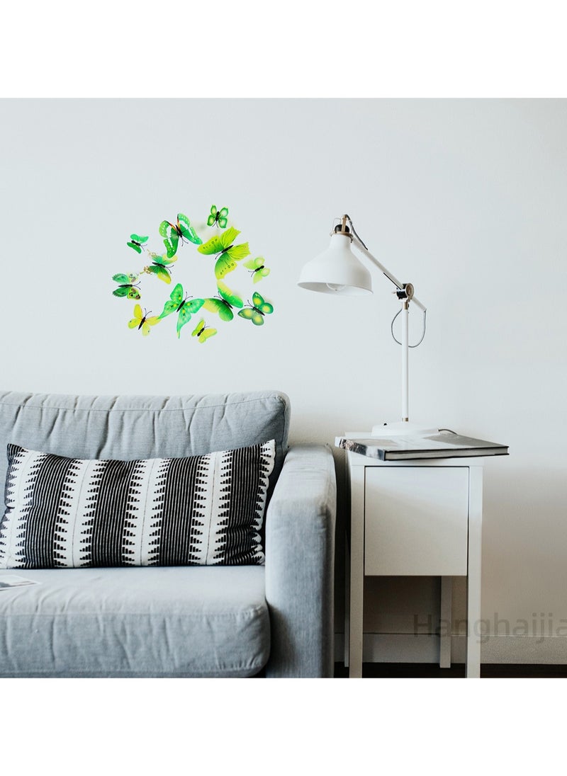 Hanghaijia 12PCS Butterfly 3d Wall Decals, Detachable Mural DIY Decals Suitable For Home And Kindergarten Wall Decoration  - Image 3