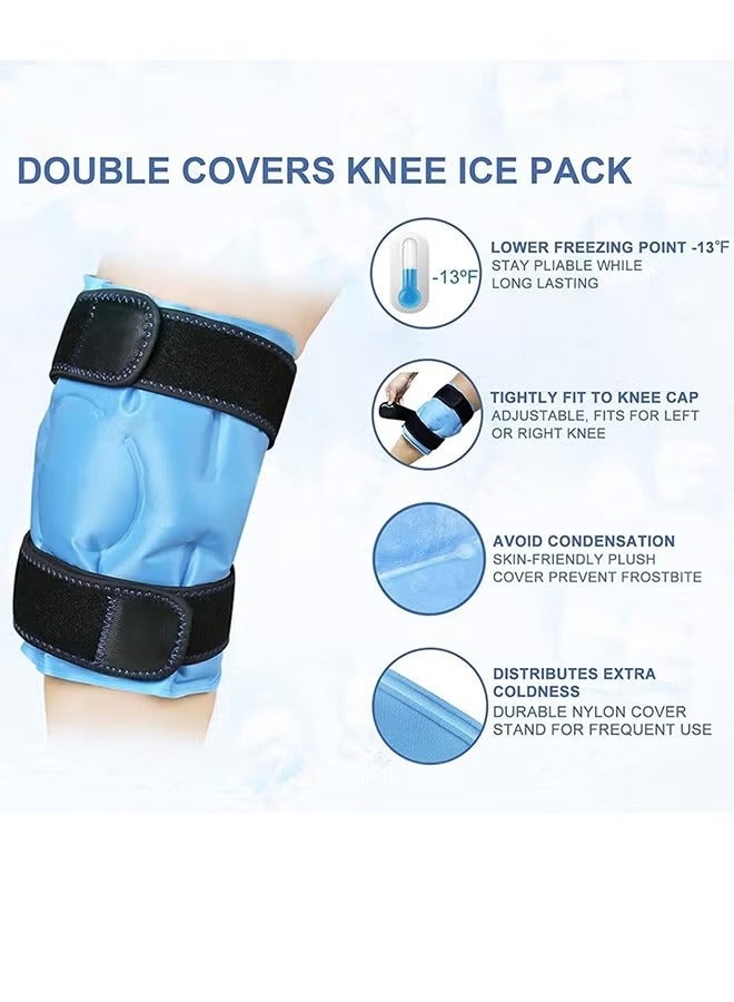 بونيتو كمادة ثلج للركبة – كمادة جل بارد وساخن قابلة لإعادة الاستخدام مع أحزمة قابلة للتعديل، علاج ضاغط لتخفيف آلام الركبة، التهاب المفاصل، التعافي بعد الجراحة، إصابات الرياضة، التورم والكدمات - Image 4