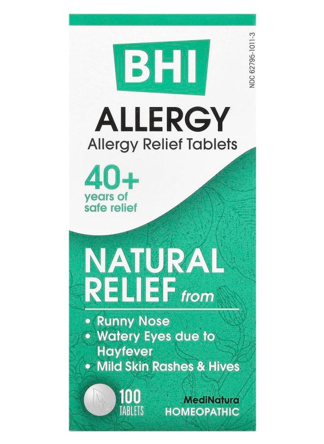 MediNatura BHI Allergy Relief 100 Tablets 