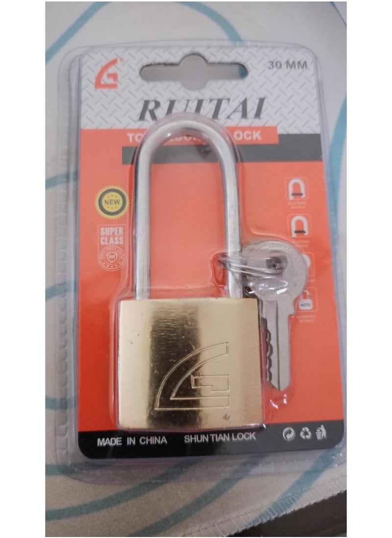 MySouqEg - Store 30mm Heavy Duty Security Lock With Keys - long neck Locks RUITAI,  - Image 2