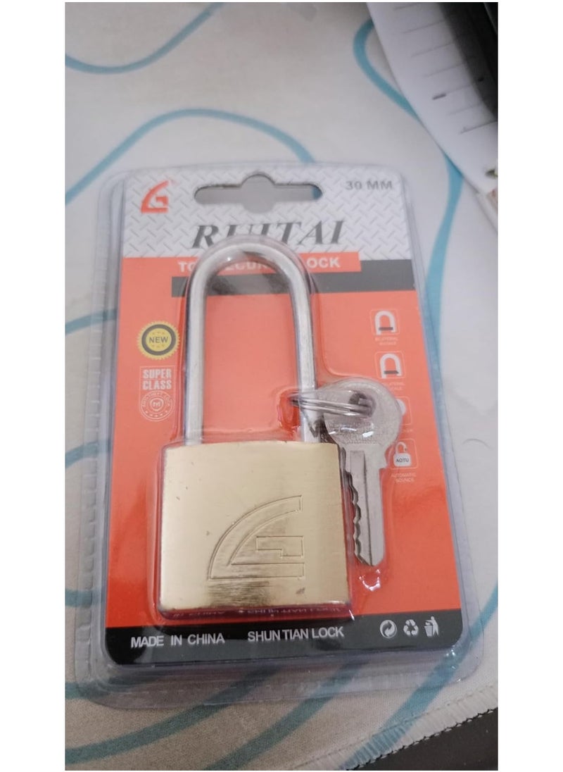 MySouqEg - Store 30mm Heavy Duty Security Lock With Keys - long neck Locks RUITAI,  - Image 3