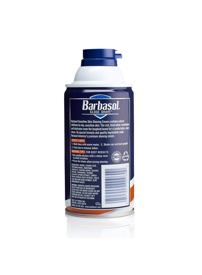 Barbasol Arbasol Thick & Rich Shaving Cream Sensitive Skin 10 Oz ( Pack Of 2) - Image 3
