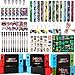 Vanblue 122pcs Video Game Party Favors Gamer Birthday SuppliesGame Theme Gifts Boxes Party Birthday Decorations VIP Pass Tickets Keychain Temporary Tattoo Stickers Goody Bag Stuffer for Boys Kids - Image 3