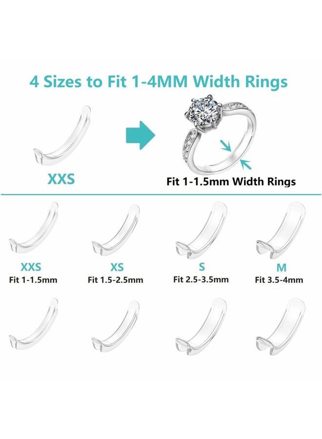 Feramox Invisible Ring Size Adjuster Set, 8pcs Transparent TPU Silicone, Classic Ring Adjuster, Jewelry Accessory - Image 2