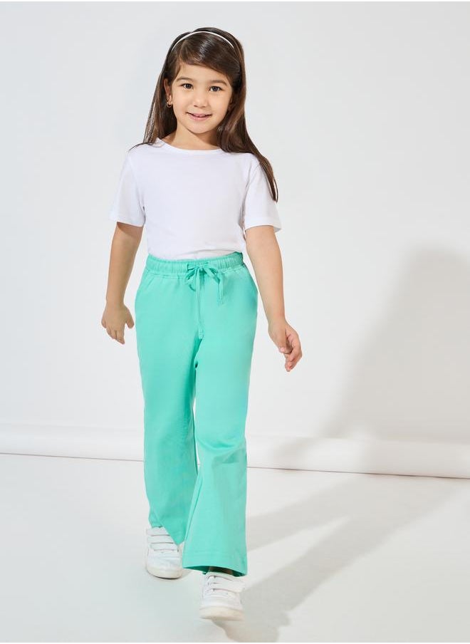 Styli Wide Leg Joggers with Drawstring Waistband  - Image 2