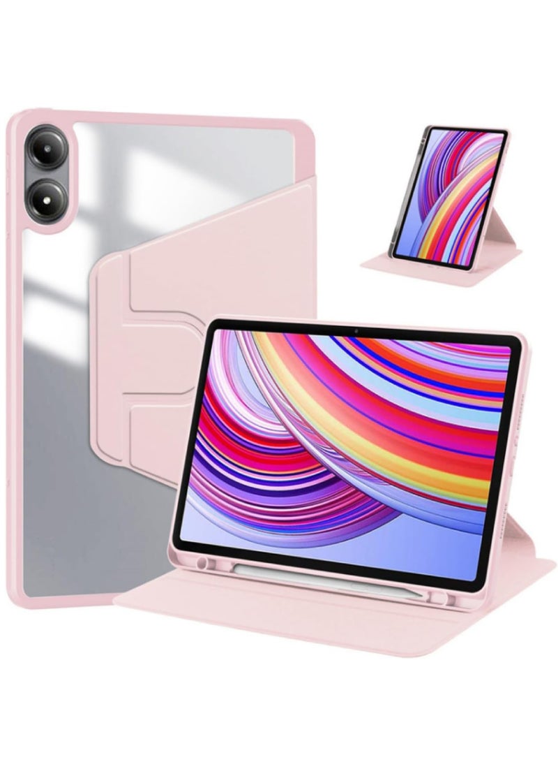 Rock Pow Case for Honor Pad X9 11 inch 2024/X8a 11 inch 2024 with Pencil Holder, Clear Back Case 360 Degree rotation Stand Cover with Auto Sleep/Wake for Honor Pad X8a 11inch/X9 11inch 2024 - Image 1