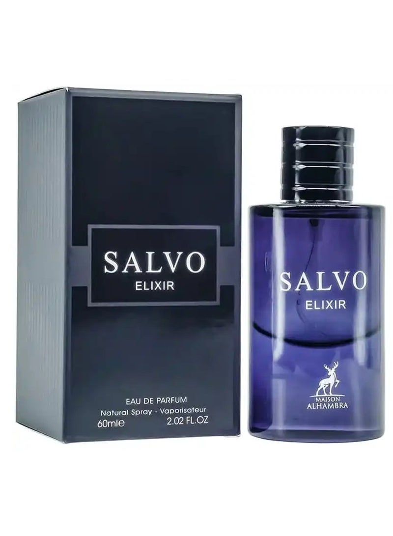 MAISON ALHAMBRA Salvo Elixir Eau De Parfum for Men - 60ml (Inspired by Dior Sauvage Elixir )‏ - Image 1