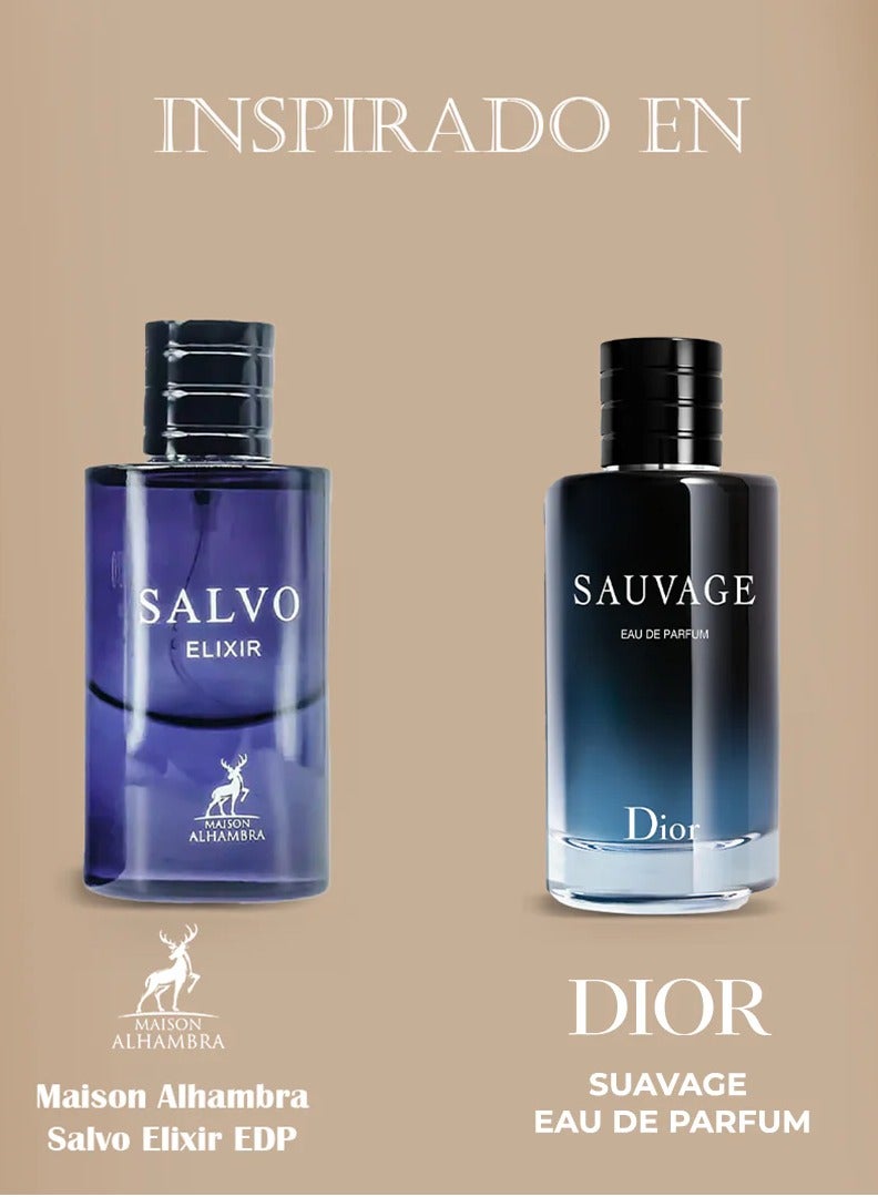 MAISON ALHAMBRA Salvo Elixir Eau De Parfum for Men - 60ml (Inspired by Dior Sauvage Elixir )‏ - Image 3