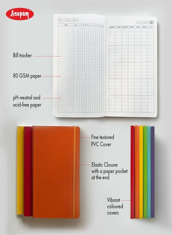 Anupam Hue Journal Ruled A5 Notebook 192 Pages 80Gsm Matte Finish Flexible PVC Cover Journal for Unisex, Daily Journal Notebook for Engineering, Notes Taking & Writing in School and Office (Green) - Image 4