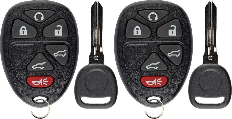 KeylessOption Keyless Entry Remote Car Key Fob for Tahoe Suburban Yukon Escalade 15913427 (Pack of 2) - Image 1