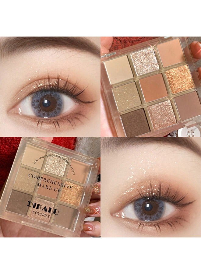 ديكالو لوحة ظلال العيون شوكولاتة 9 ألوان لوحة كونتور بني ظلال عيون لوحات مكياج طويلة الأمد لامعة غير لامعة مصطبغة للغاية مظهر طبيعي حجم السفر ظلال العيون لوحة للنساء بنات - Image 2