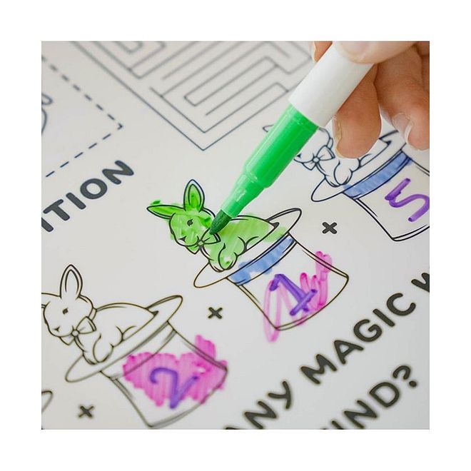 Babies Basic Reusable Silicone Coloring Mat, with Pens and Travel Case, Endless Creativity, Montessori Toy, 40 x 3 x 30cm, 3 Years+ - Magic Phil Design - Image 2