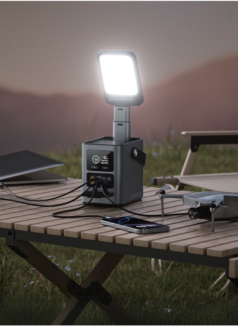 GREEN LION - Energy Max Power Station 60000mah 230W with 2-Mode Light / Camping Friendly Energy Station with USB-C & USB-A Ports/ D140W Fast Charge / Solar Input Power Bank - Grey - Image 1