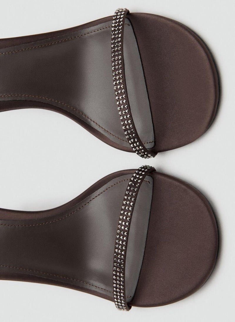 MANGO Heeled sandal with strass strap - Image 4