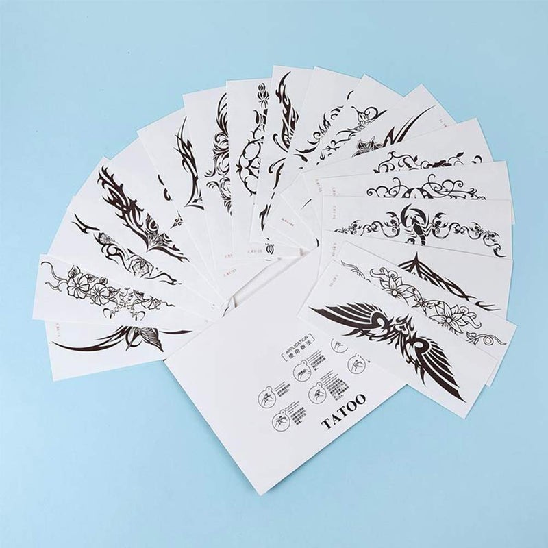 ELANE 19 Sheets Tramp Stamp Temporary Tattoo,Fake Temporary Tramp Stamp Tattoo Stickers for Women Grils Men - Image 5