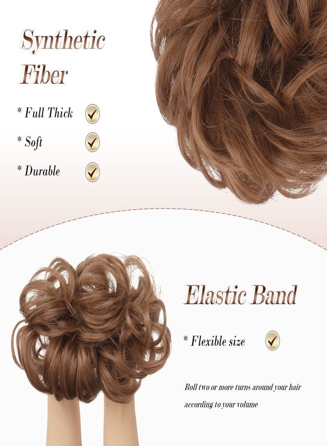 FESHFEN Synthetic Hair Bun Extensions Messy Hair Scrunchies Hair Pieces for Women Hair Donut Updo Ponytail - Image 4