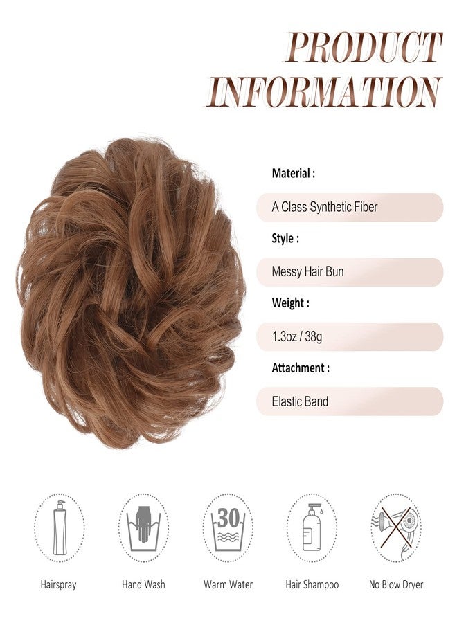 FESHFEN Synthetic Hair Bun Extensions Messy Hair Scrunchies Hair Pieces for Women Hair Donut Updo Ponytail - Image 5