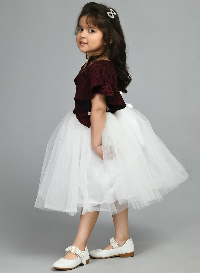 بيلا مودا فستان بيلا مودا من التول اللامع بفيونكة ربط - Image 4