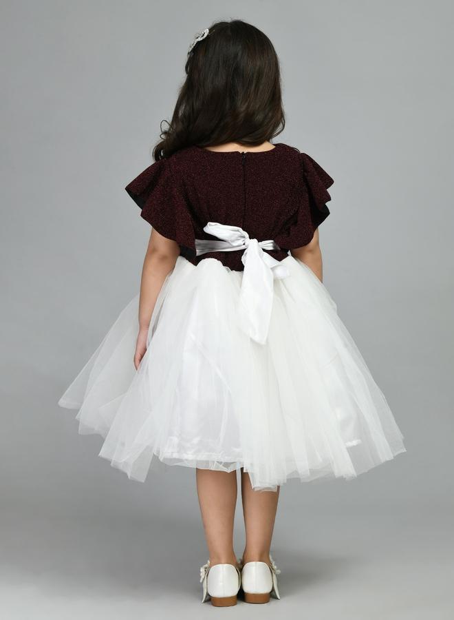 بيلا مودا فستان بيلا مودا من التول اللامع بفيونكة ربط - Image 2