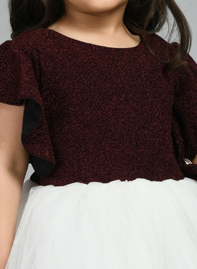 بيلا مودا فستان بيلا مودا من التول اللامع بفيونكة ربط - Image 3