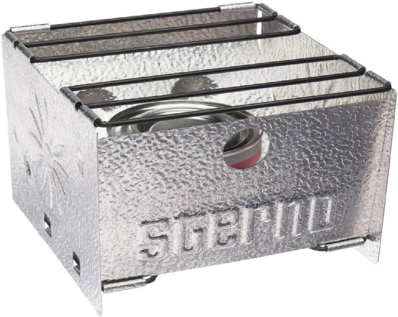 Sterno Foldable Portable Camping Stove - Easy-to-Assemble Outdoor Cooking Stove for Camping, Picnics, Tailgating & Emergencies - Silver - Image 1