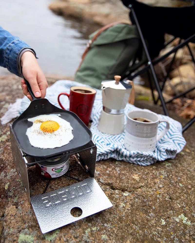 Sterno Foldable Portable Camping Stove - Easy-to-Assemble Outdoor Cooking Stove for Camping, Picnics, Tailgating & Emergencies - Silver - Image 4