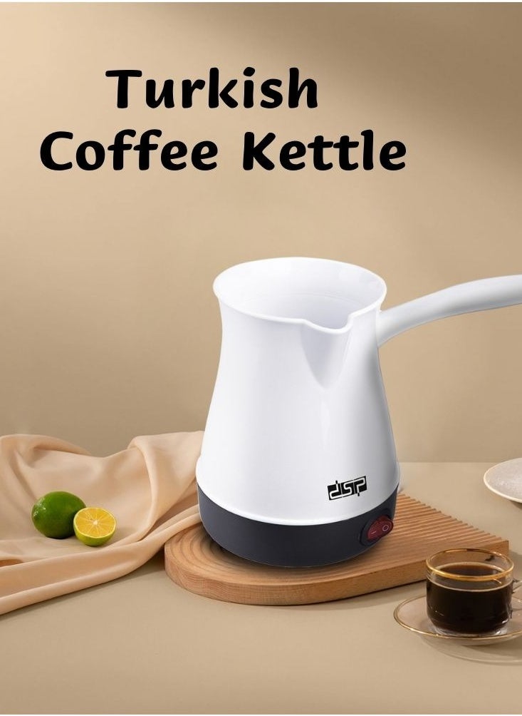 DSP Turkish Coffee Kettle Electric Portable Coffee Maker 300ML Integrated White  - Image 1