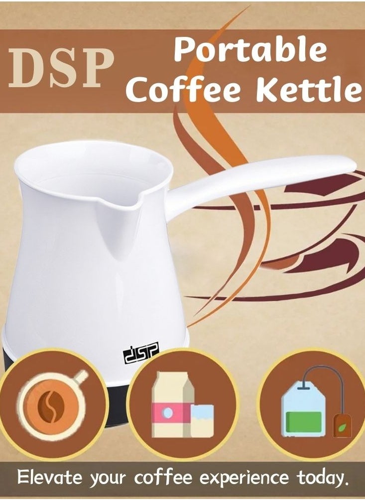 DSP Turkish Coffee Kettle Electric Portable Coffee Maker 300ML Integrated White  - Image 3