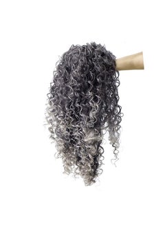 SWACC SWACC 20-Inch Long Big Bouffant Curly Wigs for Women Synthetic Heat Resistant Fiber Hair Pieces with Wig Cap (Gray Mixed Highlights)  - Image 5