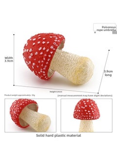 Simulation Fungus Mushroom Model Lentinus Edodes Long Skirt Bamboo Mushroom Poisonous Rope Umbrella Real Agaricus Mushroom Matsutake Amanita Mushroom Ornaments-Color:T15516 Poisonous Rope Umbrella 32g