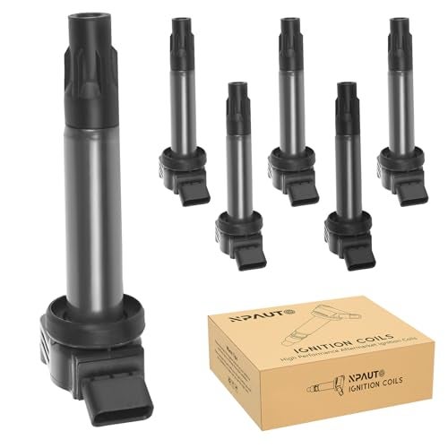 NPAUTO Ignition Coil Pack compatible with 3.3 3.3L V6 Toyota Camry Sienna Highlander Solara, Lexus RX330 ES330 RX400h 2004 2005 2006 2007 2008 2009 2010, UF506 C1452, Set of 6 - Image 1