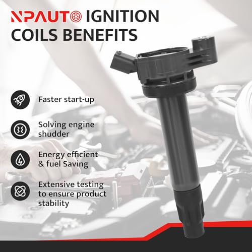 NPAUTO Ignition Coil Pack compatible with 3.3 3.3L V6 Toyota Camry Sienna Highlander Solara, Lexus RX330 ES330 RX400h 2004 2005 2006 2007 2008 2009 2010, UF506 C1452, Set of 6 - Image 2