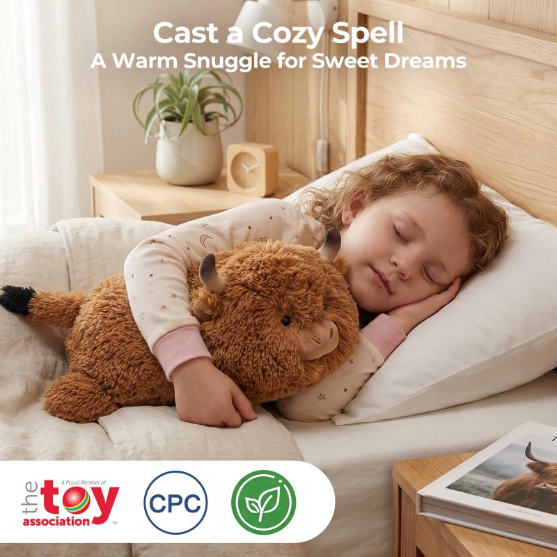 Mewaii Cute Highland Cow Plush Pillow, Kawaii Plushies Highland Cow Stuffed Animals, Squishy Plushies, Cuddle Plush Pillow for Kids & Girls (13 Inch) - Image 4