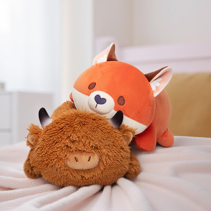Mewaii Cute Highland Cow Plush Pillow, Kawaii Plushies Highland Cow Stuffed Animals, Squishy Plushies, Cuddle Plush Pillow for Kids & Girls (13 Inch) - Image 2
