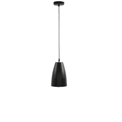 BENE Kofu Pendant Lamp, Mild Steel Indoor Modern Minimal Pot Hanging Lamp, E-27 Base Ceiling Hanging Light for Home Decor, Kitchen, Living Room, Bedroom, 16 cm (Black, Pack of 1 Pc) - Image 2