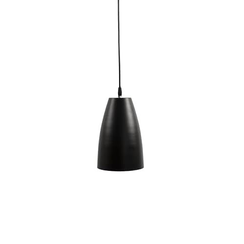 BENE Kofu Pendant Lamp, Mild Steel Indoor Modern Minimal Pot Hanging Lamp, E-27 Base Ceiling Hanging Light for Home Decor, Kitchen, Living Room, Bedroom, 16 cm (Black, Pack of 1 Pc) - Image 3