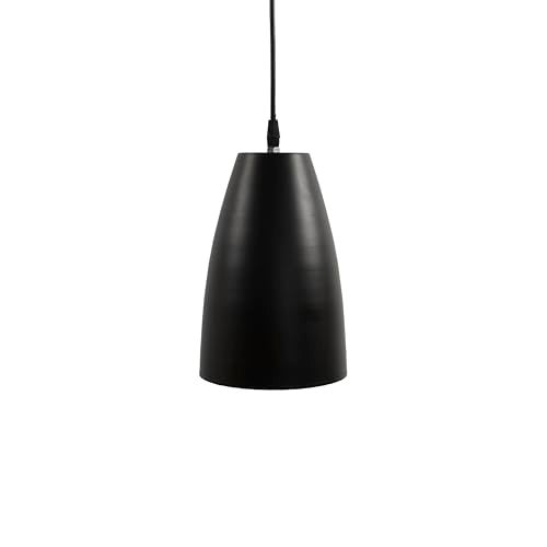 BENE Kofu Pendant Lamp, Mild Steel Indoor Modern Minimal Pot Hanging Lamp, E-27 Base Ceiling Hanging Light for Home Decor, Kitchen, Living Room, Bedroom, 16 cm (Black, Pack of 1 Pc) - Image 4