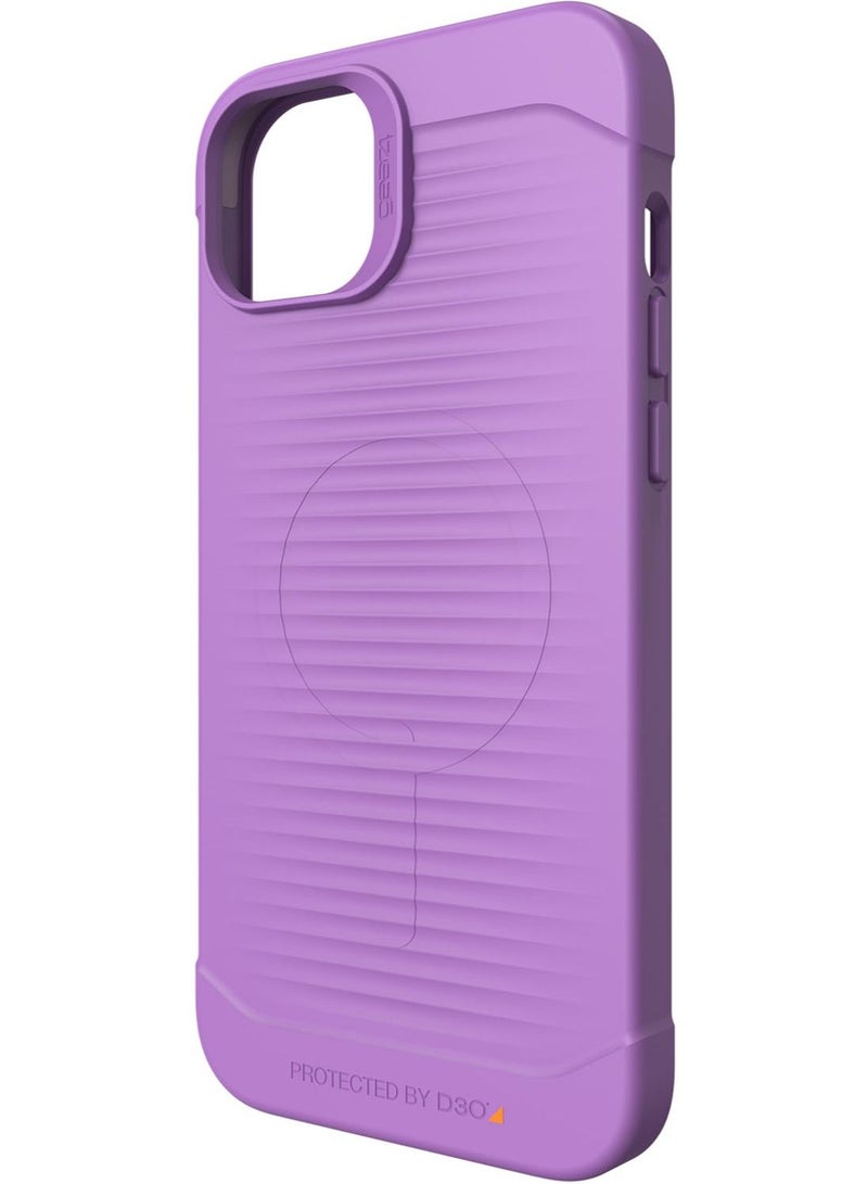 Gear4 غطاء هاتف آيفون 14 من D3O هافانا سناب بمرتبة عسكرية (3 أمتار/10 أقدام) مع ميغ سيف - بنفسجي - Image 3