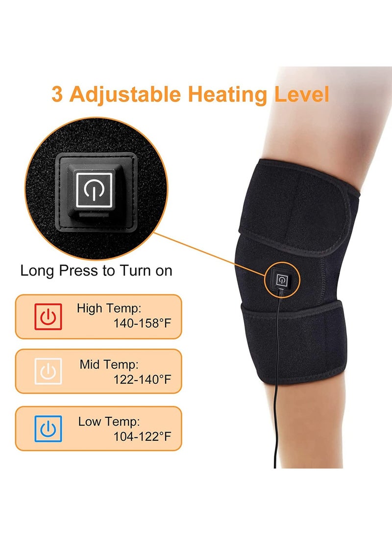 DubaiGallery Electric Heated Knee Pad Warm Therapy Leg Wrap Belt Brace Arthritis Pain Relief - Image 4