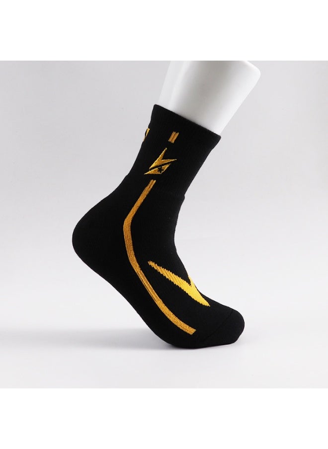 KUYING Fashion Anti Slip Breathable Sports Socks Three Piece Set 